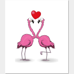 Love Flamingos Posters and Art